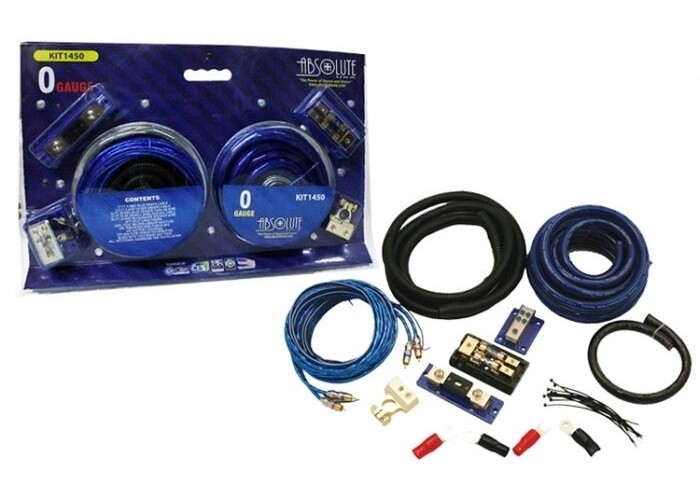 Absolute KIT1450 0 Gauge Complete Amplifier Installation AMP Kit