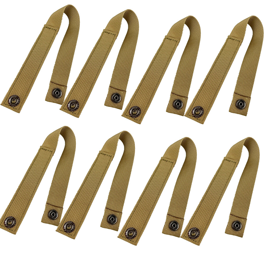 16PCS 6" MOD MOLLE PALS Modular Web Gear Replacement Tie Straps Brown New