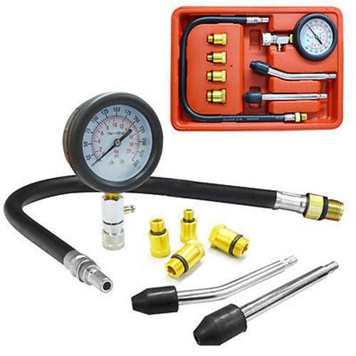 Auto ATV Car Motorcycle Engine Compression Tester Gauge Check Test Kit