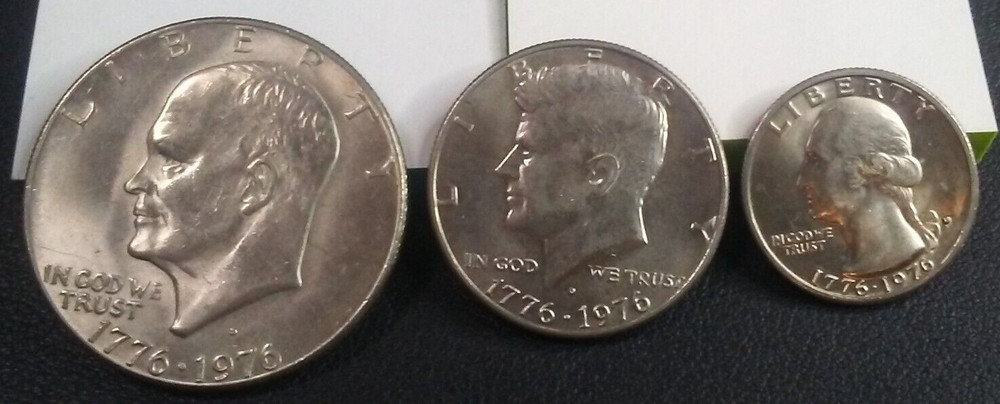 1976 Bicentennial Denver 3 Coin Set