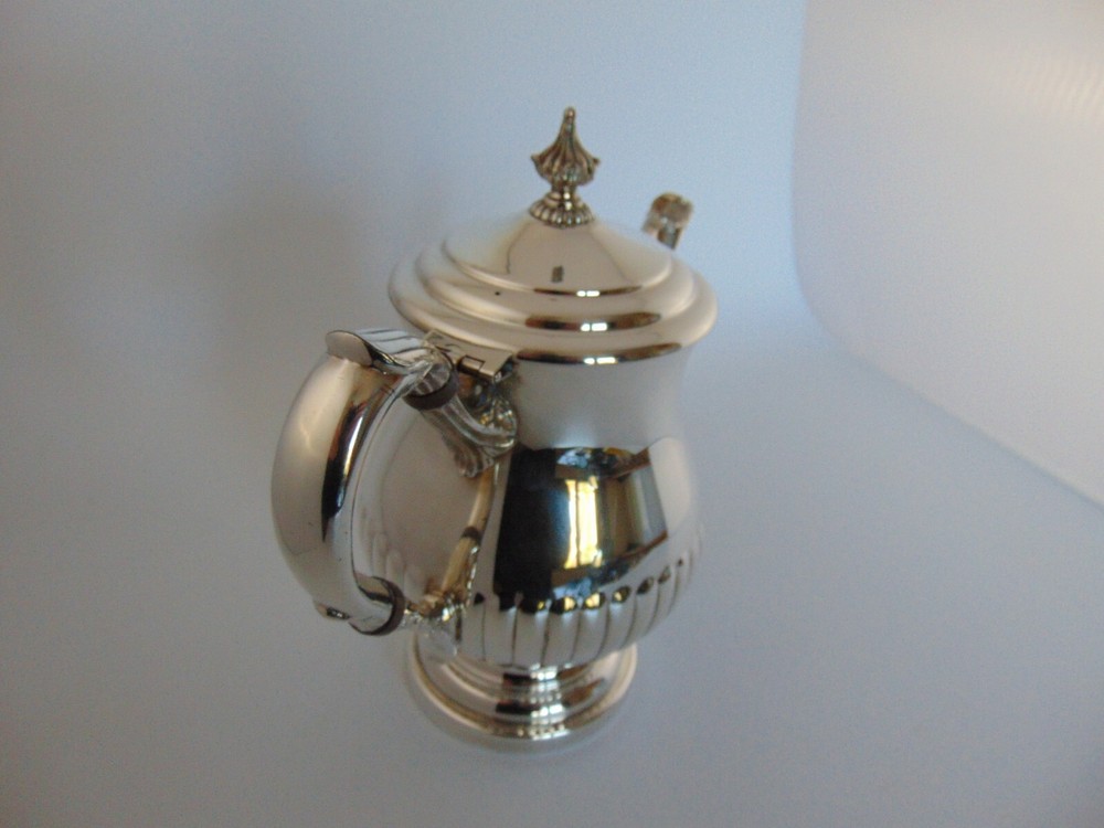 Silver Plated Coffee Pot Viking with Hinged Lid