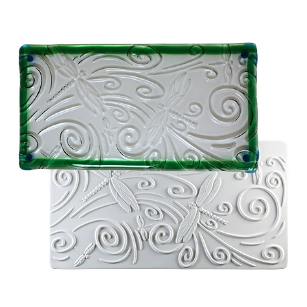 13”X 7" Deep 0.5" Dragonfly Texture Mold Glass Fusing