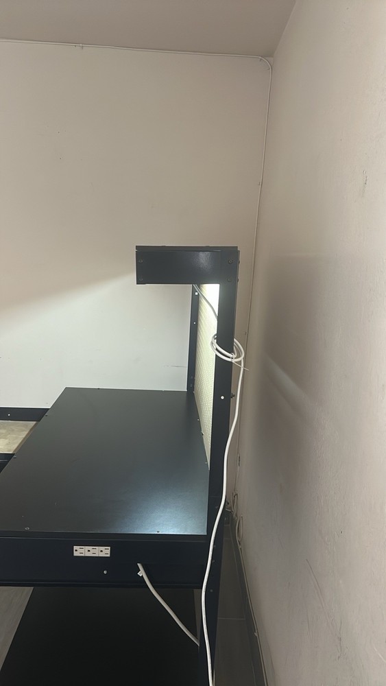 Black metal prebuilt YUKON workbench with light. Read Description.