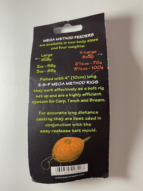 ESP Mega Method Feeder Large 2oz 56g Carp Fishing Feeder Rig NEW In Package