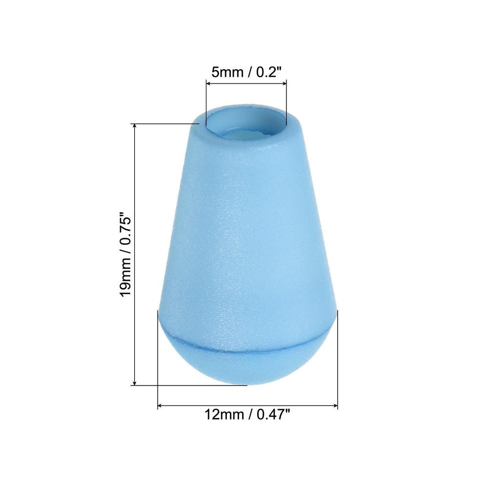 Bell End Stopper Cord Rope Lock for Drawstring Bag, Light Blue 50pcs