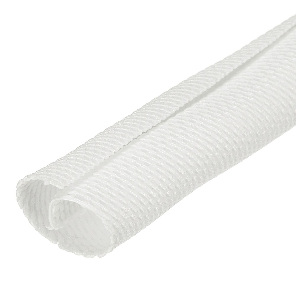 Wire Split Braided Cable Management Sleeve, White (5/16" - 10 Feet)