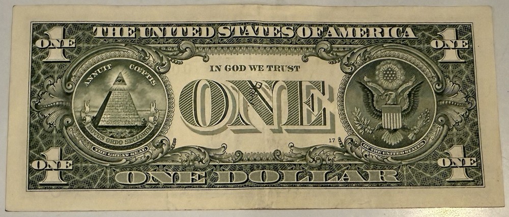 FRN One Dollar Error Ink Drop 2017