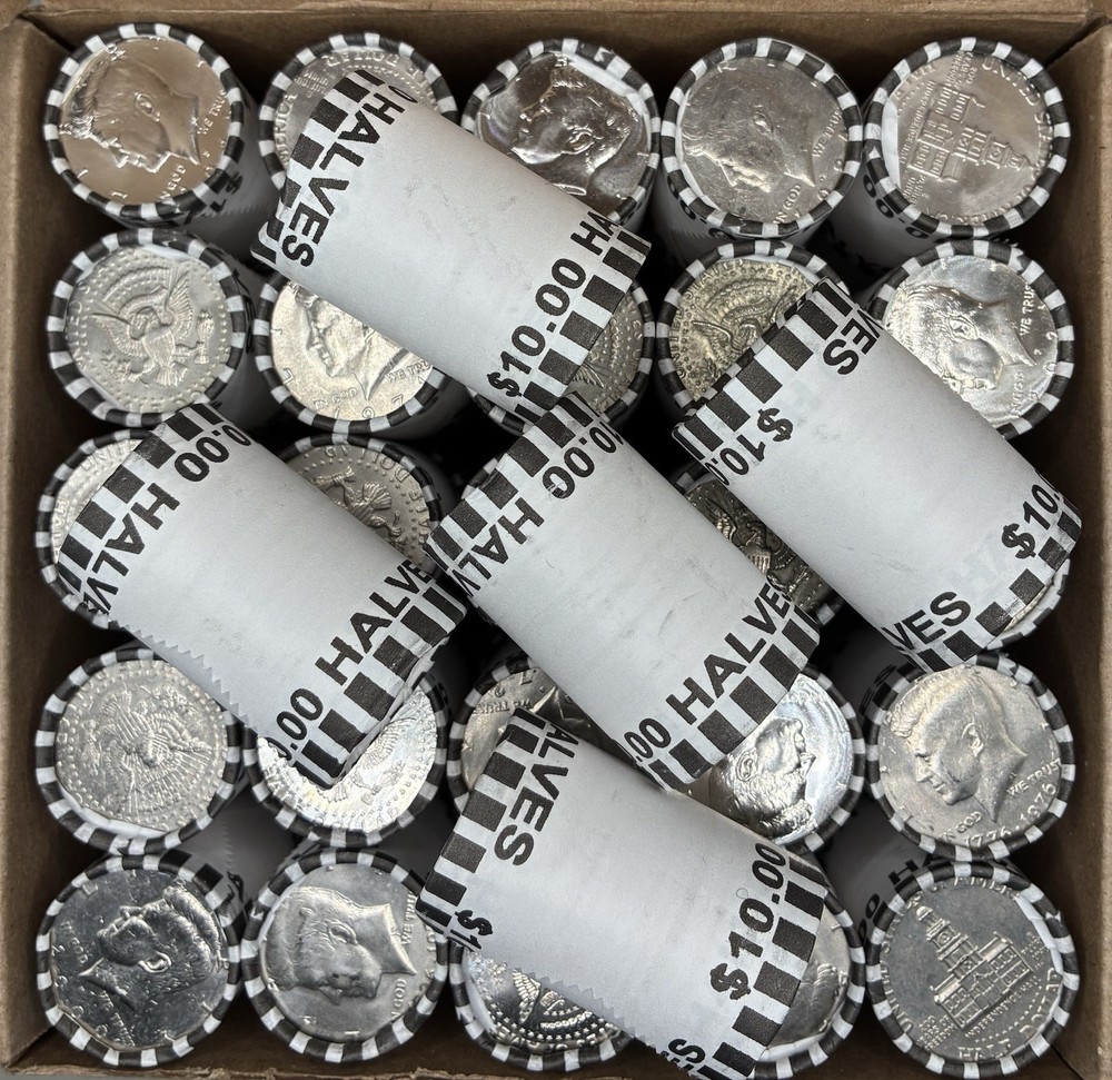 Kennedy Half Dollar Rolls UNOPENED - 5 Rolls UNSEARCHED!