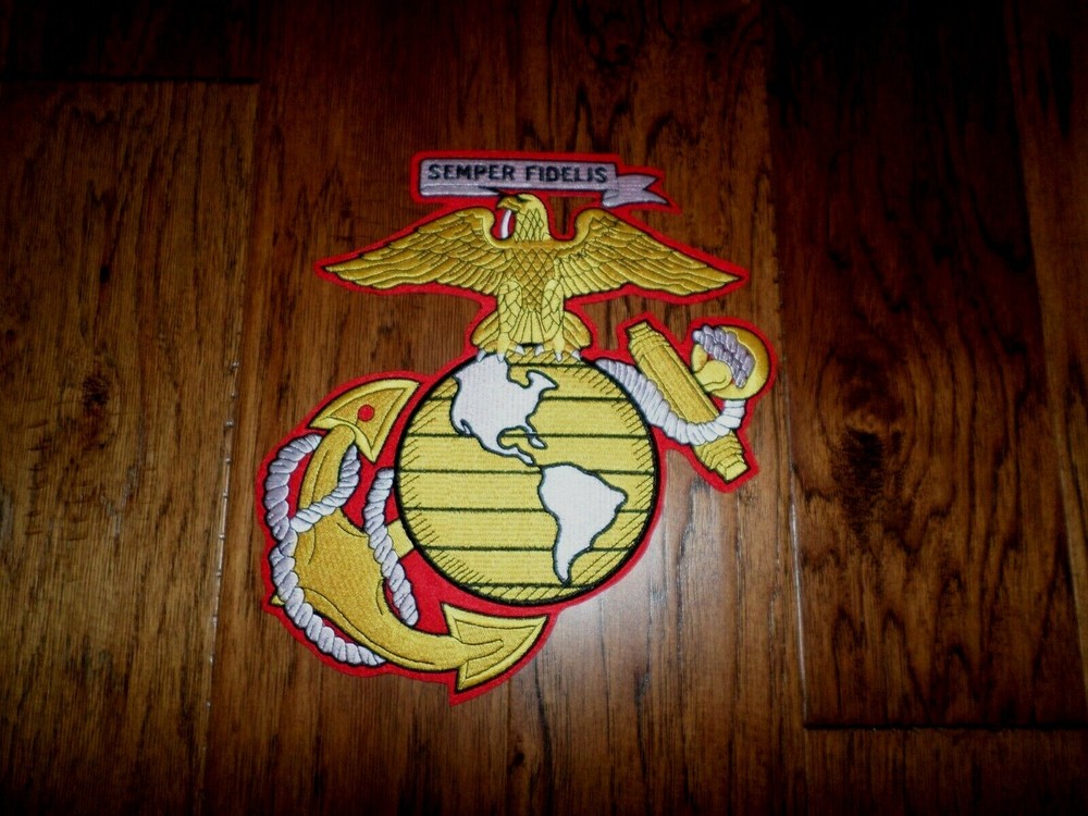 U.S MILITARY MARINE CORPS EAGLE GLOBE & ANCHOR EGA OVERSIZE BACK PATCH 10" PATCH