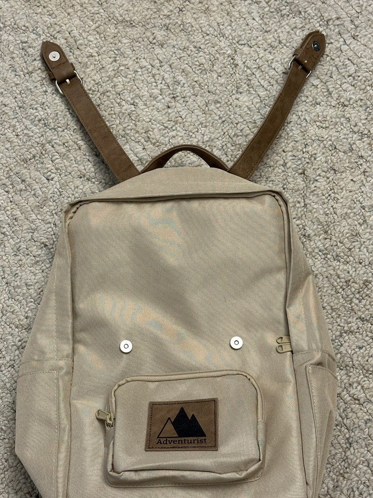 Adventurist Classic Backpack Tan Khaki EUC Free Shipping!