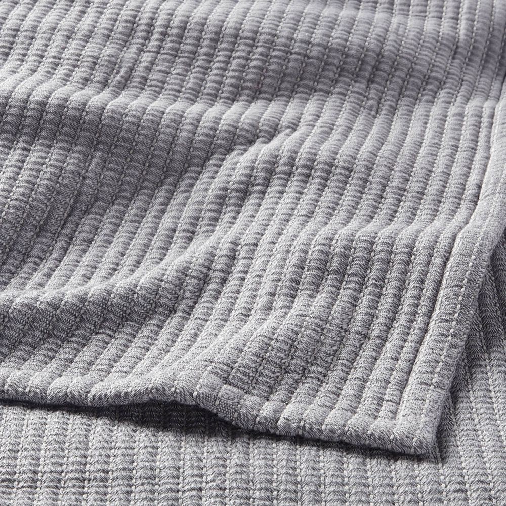 King Matelasse Bed Blanket Light Gray - Threshold