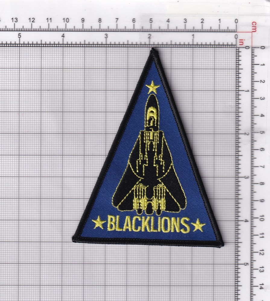 VF-213 Black Lions F-14 Patch – Hook and Loop, 4.5"