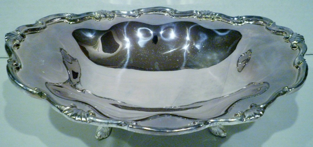 Vintage Silver Plated Oval Bowl
