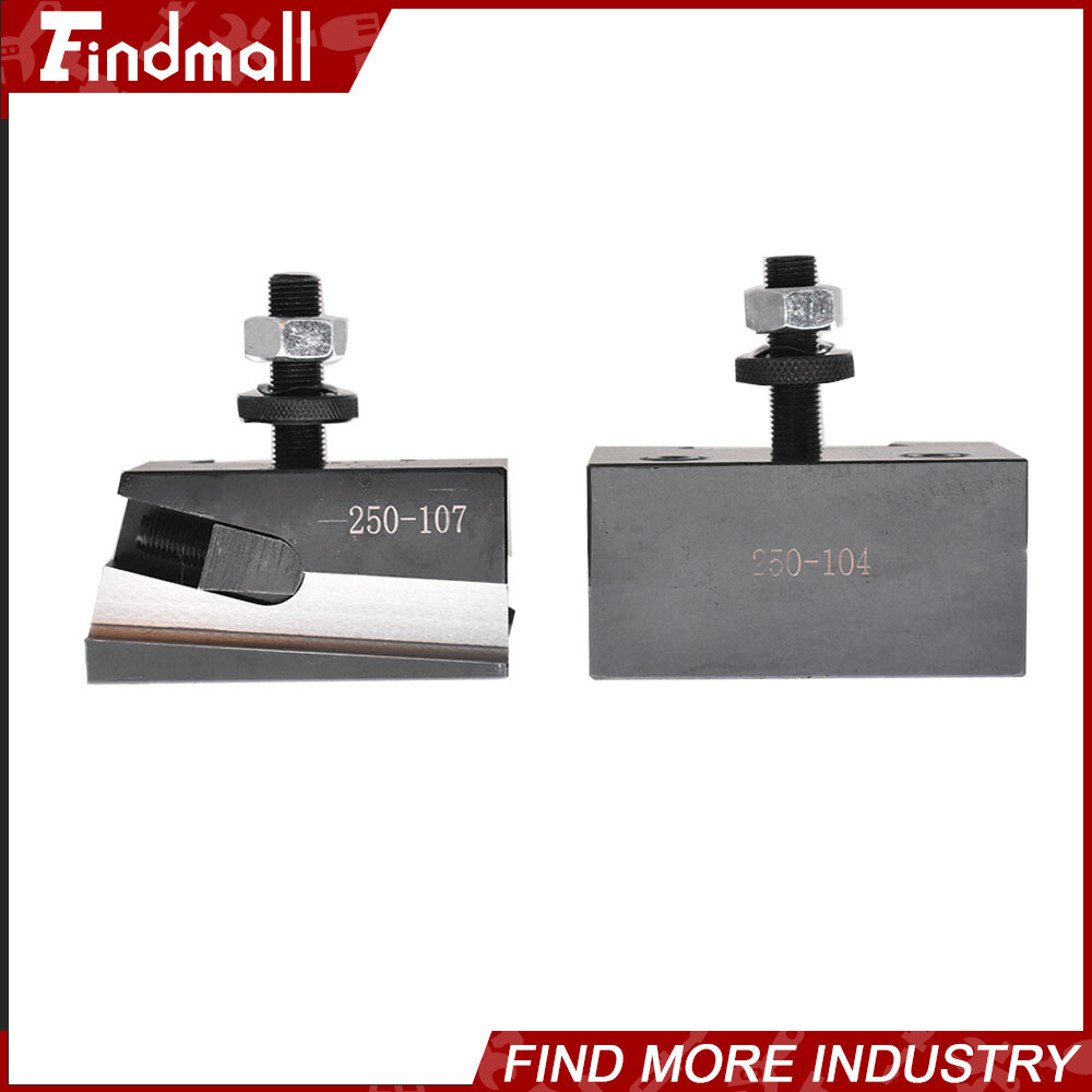 Quick Change Tool Post Holder Set AXA 250-100 Piston Type 6Pcs For Lathe 6 -12"