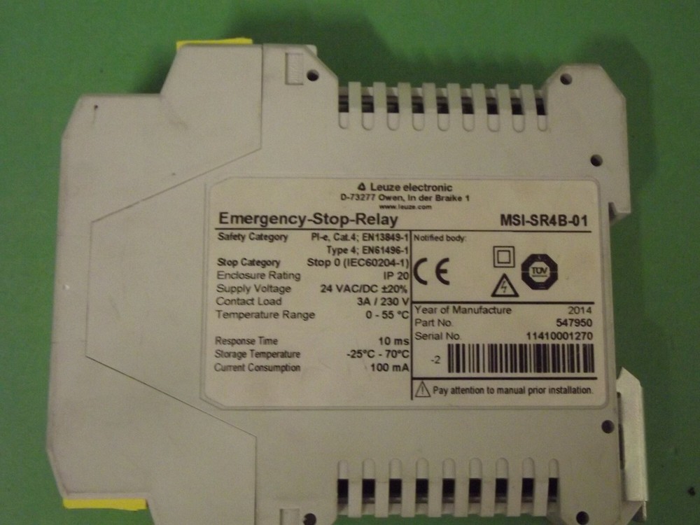 LEUZE ELECTRONIC Emergency Stop Relay MSI-SR4B-01