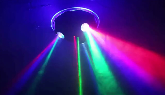 48 Patterns Gobos Sound DJs Laser Lighting Activated Projector Stage Light RGBY
