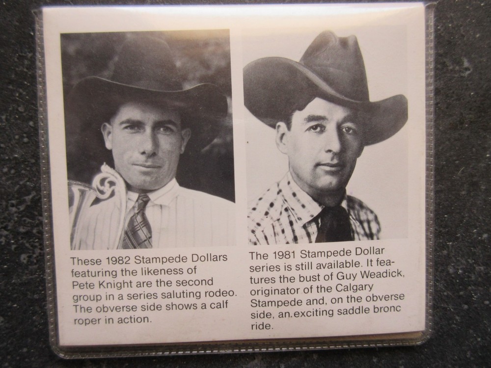 1982 Calgary Stampede Four Mint Mark Dollar Set