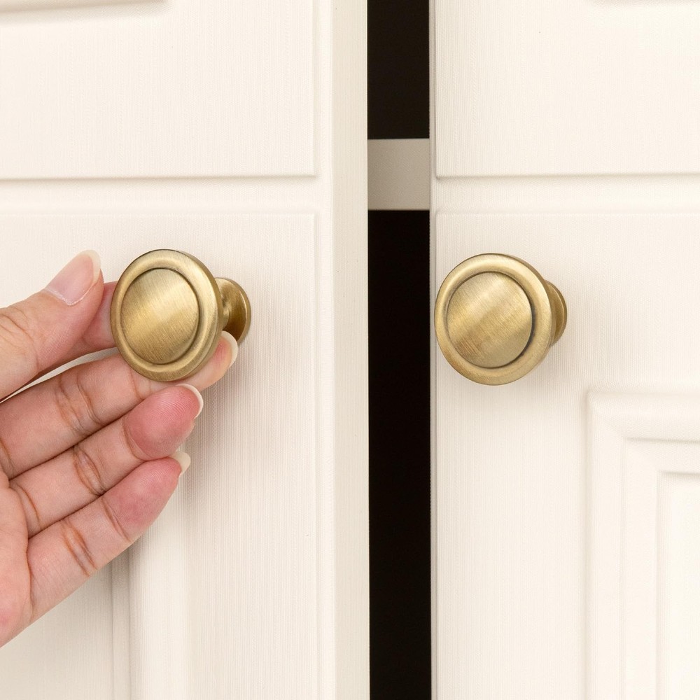 homdiy 10 Pack Gold Cabinet Knobs Zinc Alloy Kitchen Knobs, Gold Pulls for Ca...