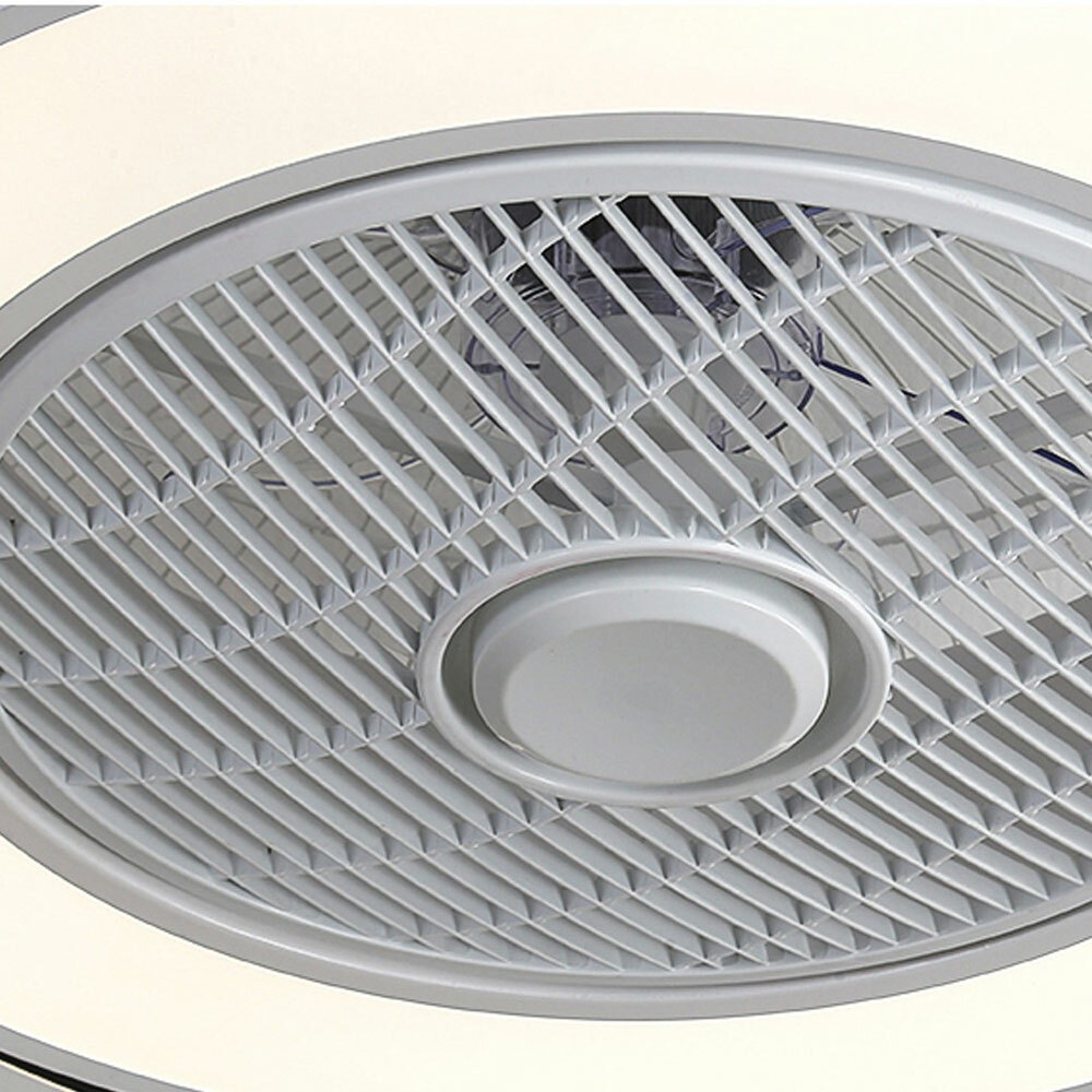23" Modern Acrylic Ceiling Fan Light Round LED Dimmable Lamp w/Remote Control