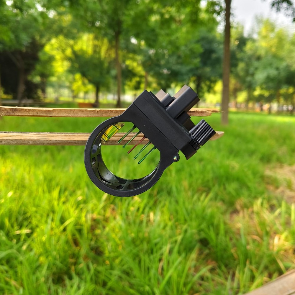 5 Pin Archery Bow Sight 0.019" Optical Fiber Compound Bow Sight Micro Adjusta...