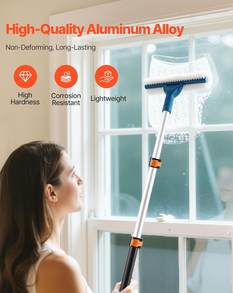 Telescopic Extension Pole, 2-4 FT Multi-Purpose FT, Orange