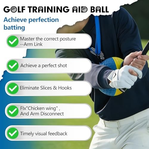 Golf Training Aid Ball, Golf Training Ball Between arms Optimize Impact Large