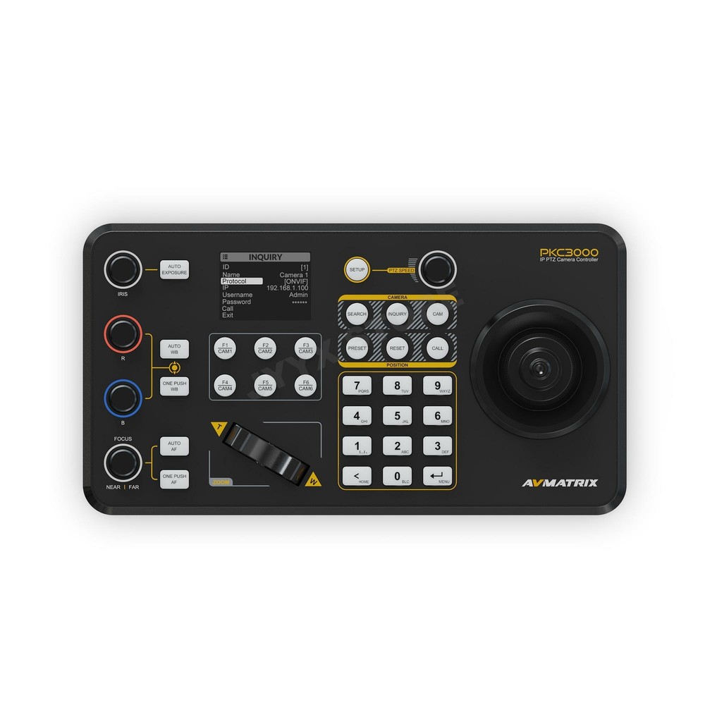 Avmatrix PKC3000 IP & Serial PTZ Camera Network Keyboard & Joystick Controller