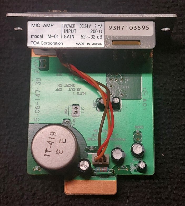 TOA M-01 Mic Amp Microphone PreAmp Module