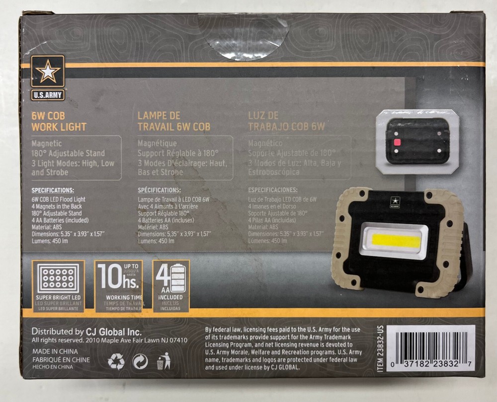 U.S. Army 6W COB Work Light (223832-US)
