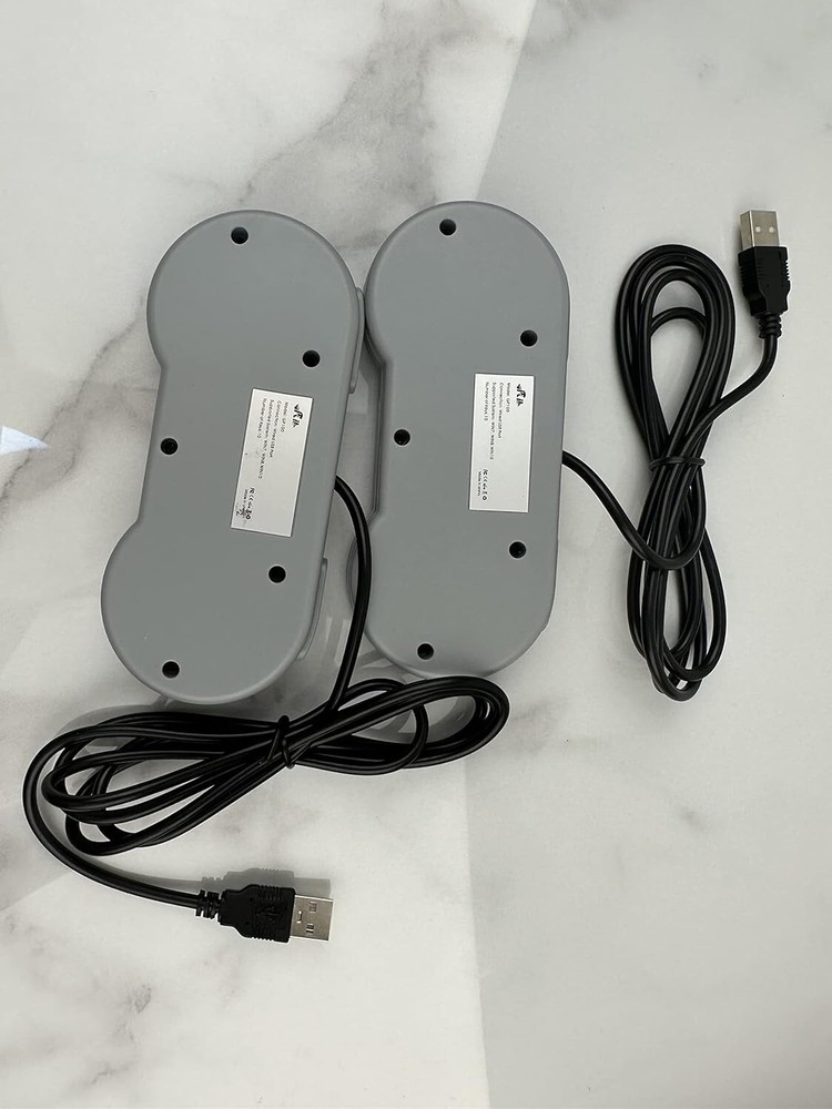 2 Pack USB Long Wired Super Nintendo SNES PC Controller Gamepad Joystick