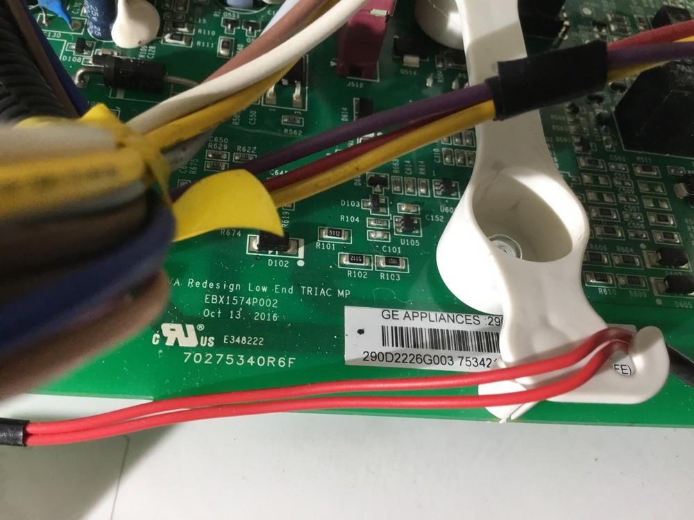 EBX1574P002 GE Washer Control Panel Assembly