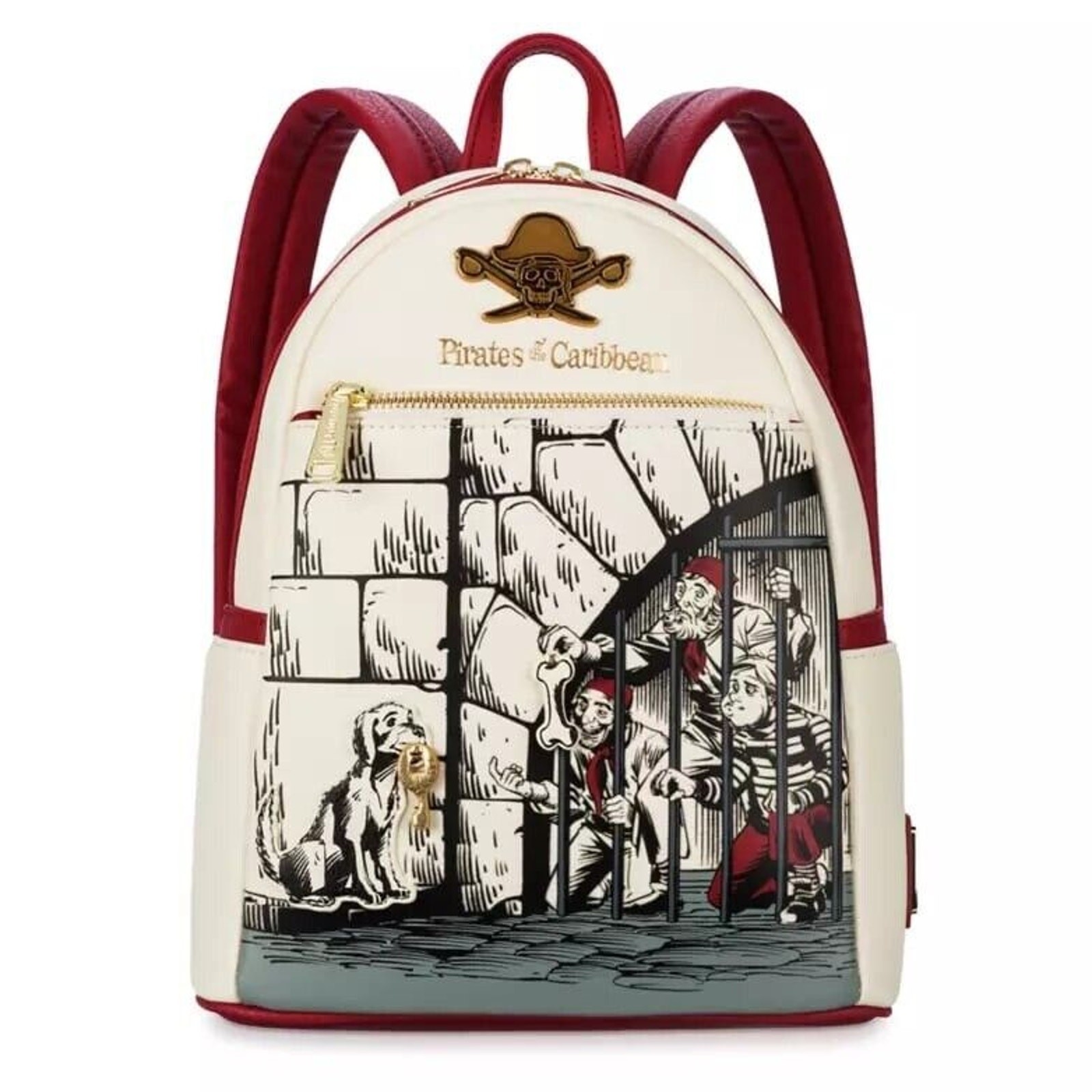 RARE Disney Park Pirates of the Caribbean Loungefly Mini Backpack Jail Scene NEW