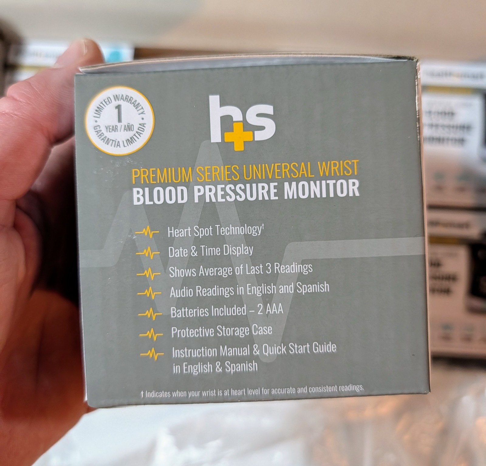 (NEW) HealthSmart Digital Premium Wrist Blood Pressure Monitor with Cuff