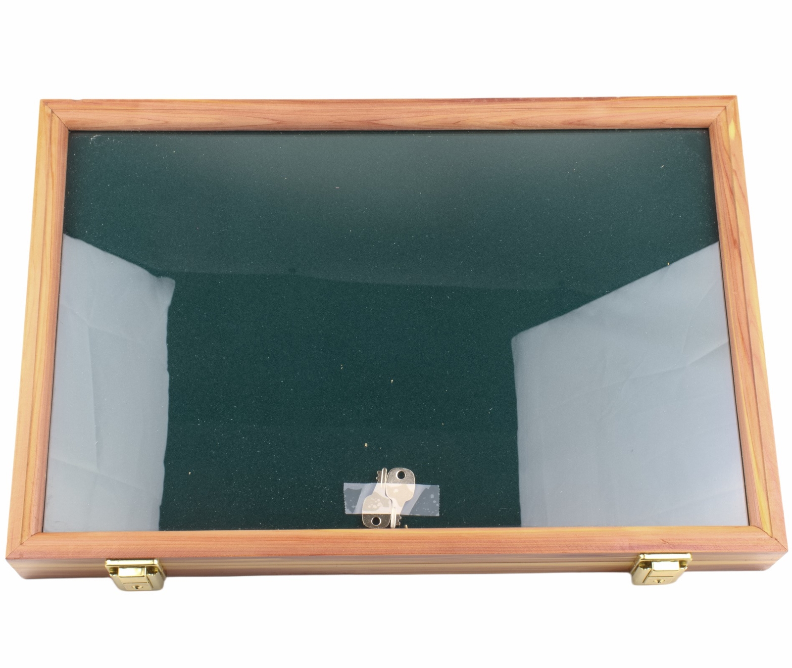 Cedar Wood Storage Countertop Display Case for Knives Coins Arrowheads