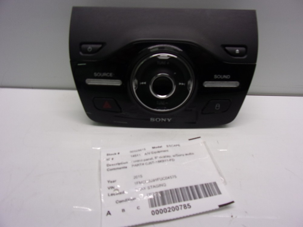 FORD ESCAPE 2013-2014 A/V Equipment control panel, 8" display, w/Sony system