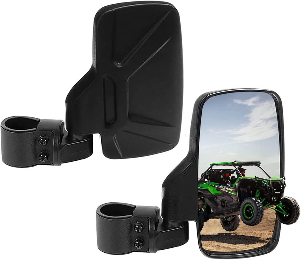 UTV Side Mirrors For 1.6" - 2" Roll Cage Bar, UTV Mirrors Compatible with wit...