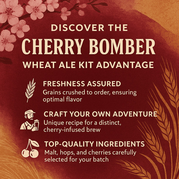 Label Peelers Cherry Bomber Wheat Ale Beer Kit