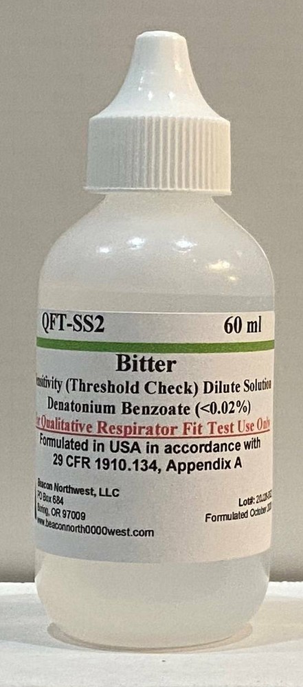 Respirator Fit Test Solution - Threshold Check (diluted) Bitter (bitrex) - 60 ml