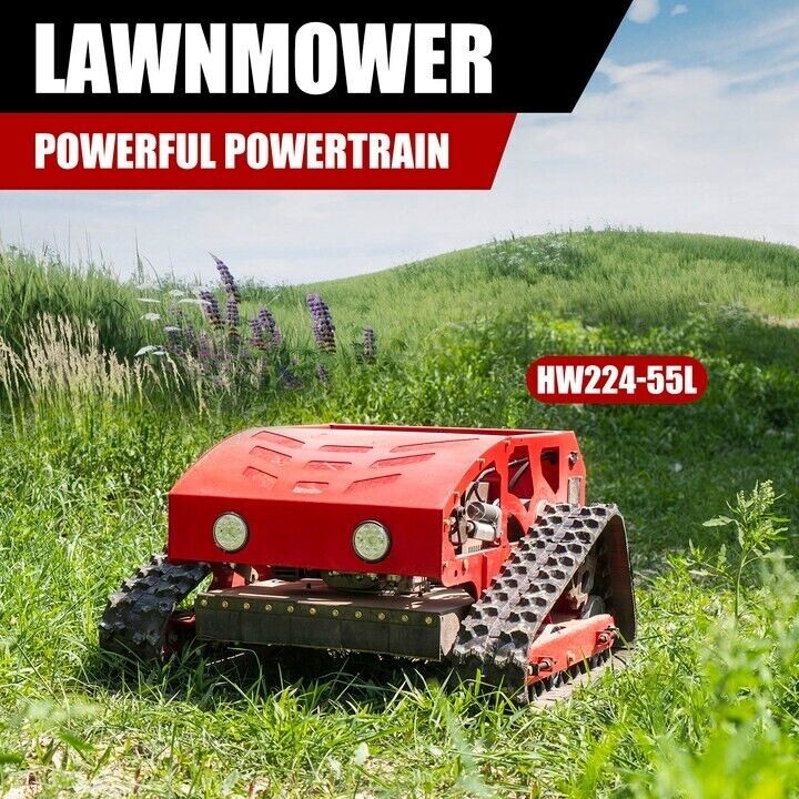 Cordless Petrol Remote Control Lawn Mower All Terrain Adjustable Mowing Height