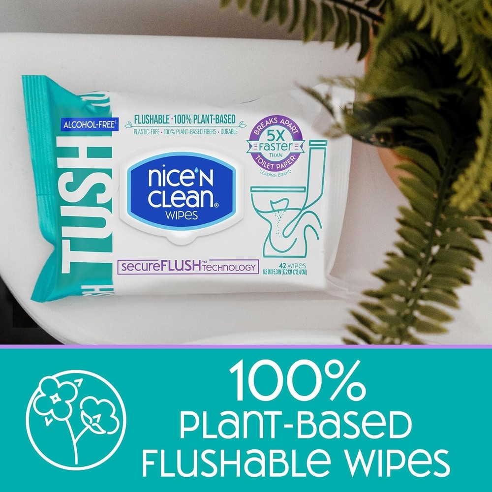 SecureFLUSH 252 Count Flushable Wet Wipes | Aloe & Vitamin E for Sensitive Skin