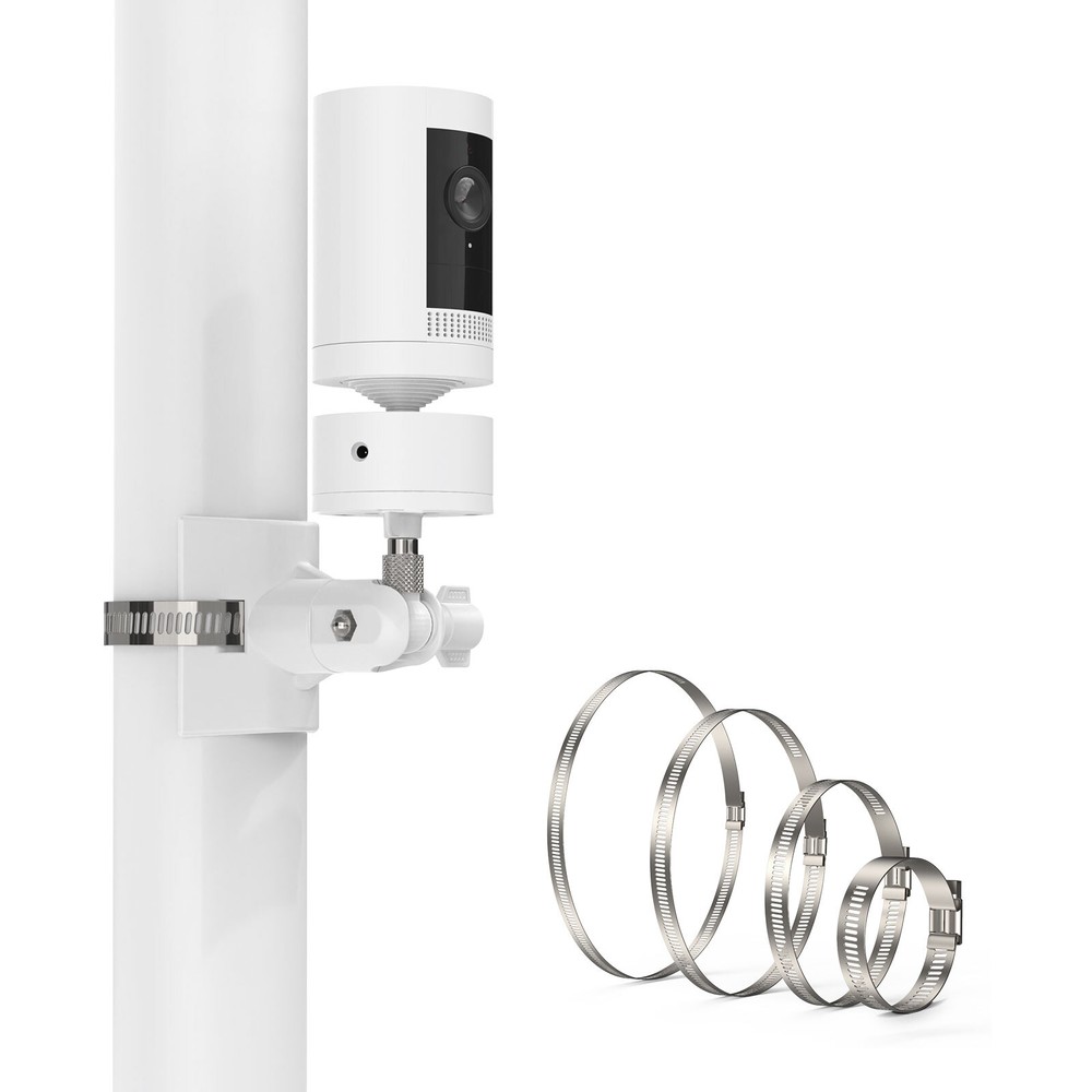 Pole/Railing Mount for Ring Pan-Tilt Mount Outdoor 360°Adjustable Bracket