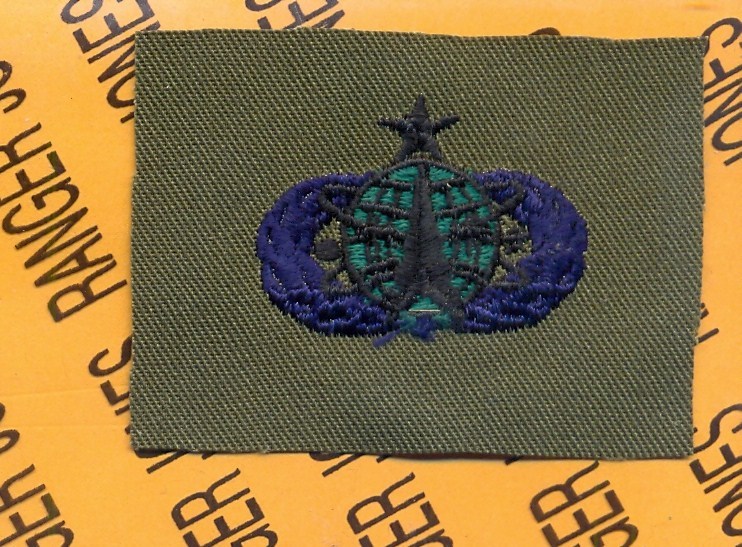 USAF Senior Space Operations Qualification OD Green & Blue badge patch