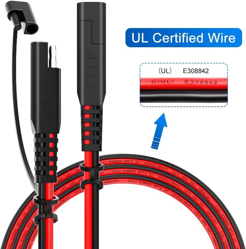 ELECTOP 15Feet SAE to SAE Extension Cable, Quick Connect Disconnect SAE Power Co