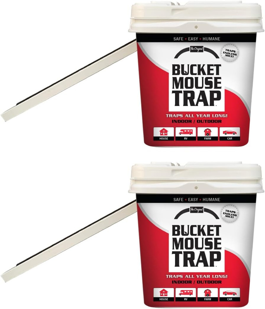 2-Pack Little Bucket Mouse Trap - Complete Kit