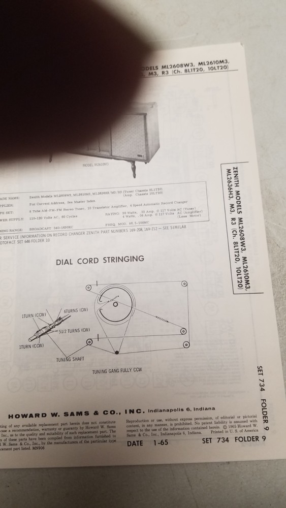 Sams Photo Fact Set #734 1/65 Complete set (D)