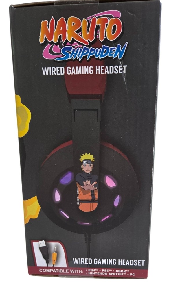 Naruto Shippuden Wired Gaming Headset - Compatible PS4 PS5 Xbox Switch PC