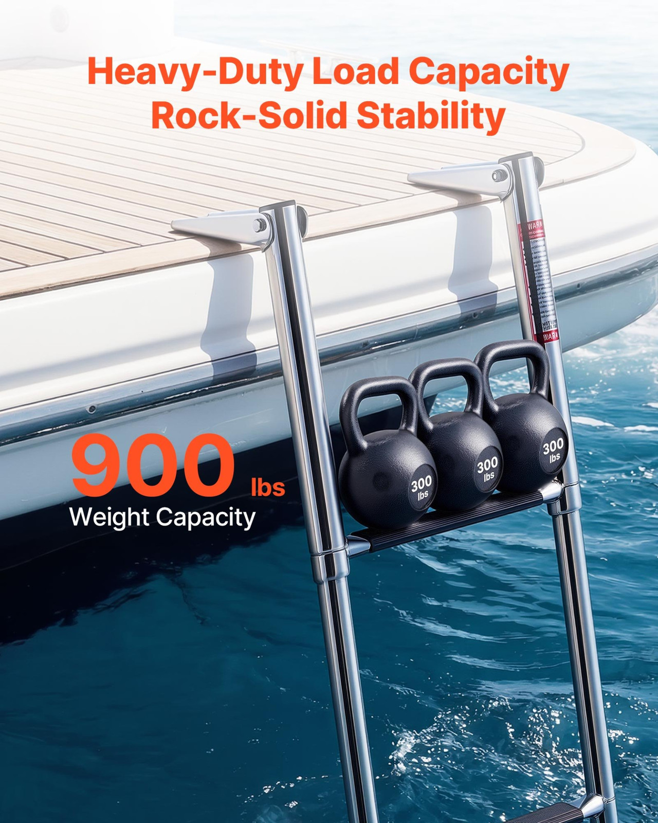 Boat Ladder, 4 Steps, Pontoon Boats