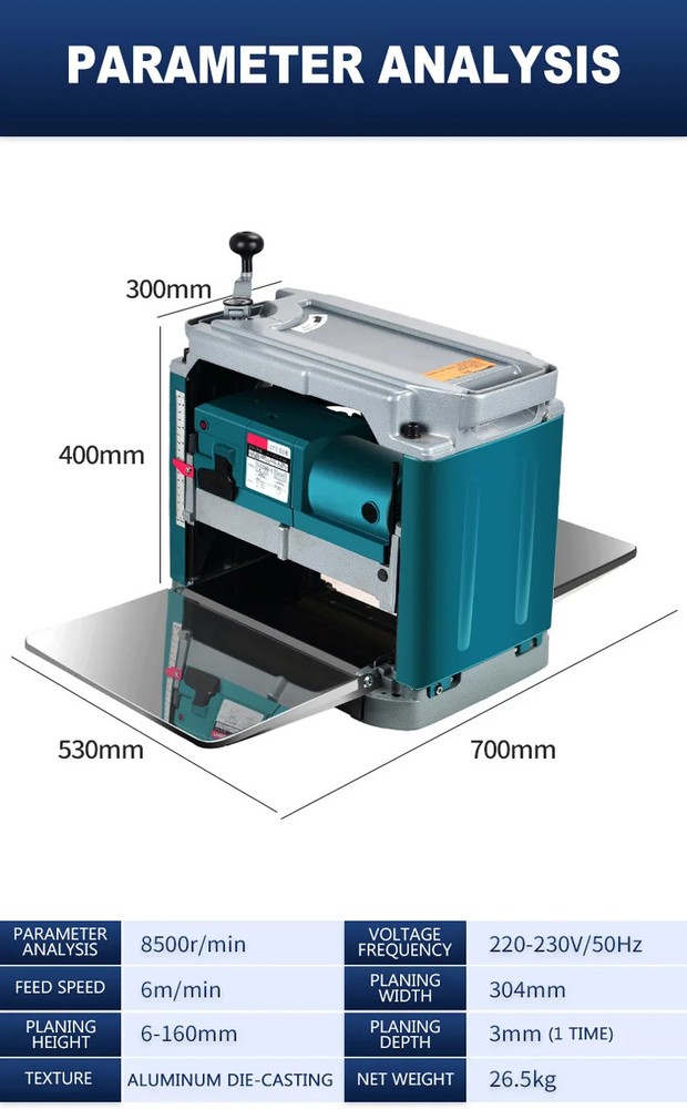 Woodworking Electri Planer Multi-function Planer Singlesided Desktop Flat Planer