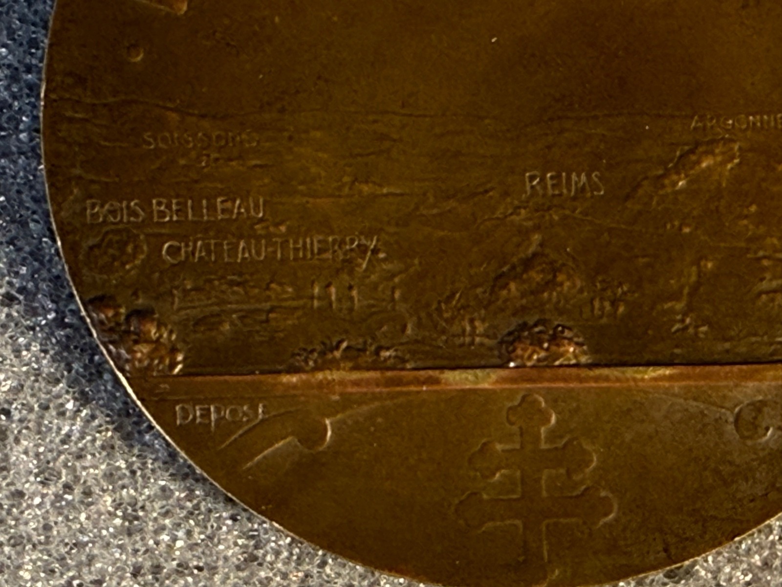 WWI France 1917–1918 Bronze Medal by M.Lordonnis 1919 AEF 60mm