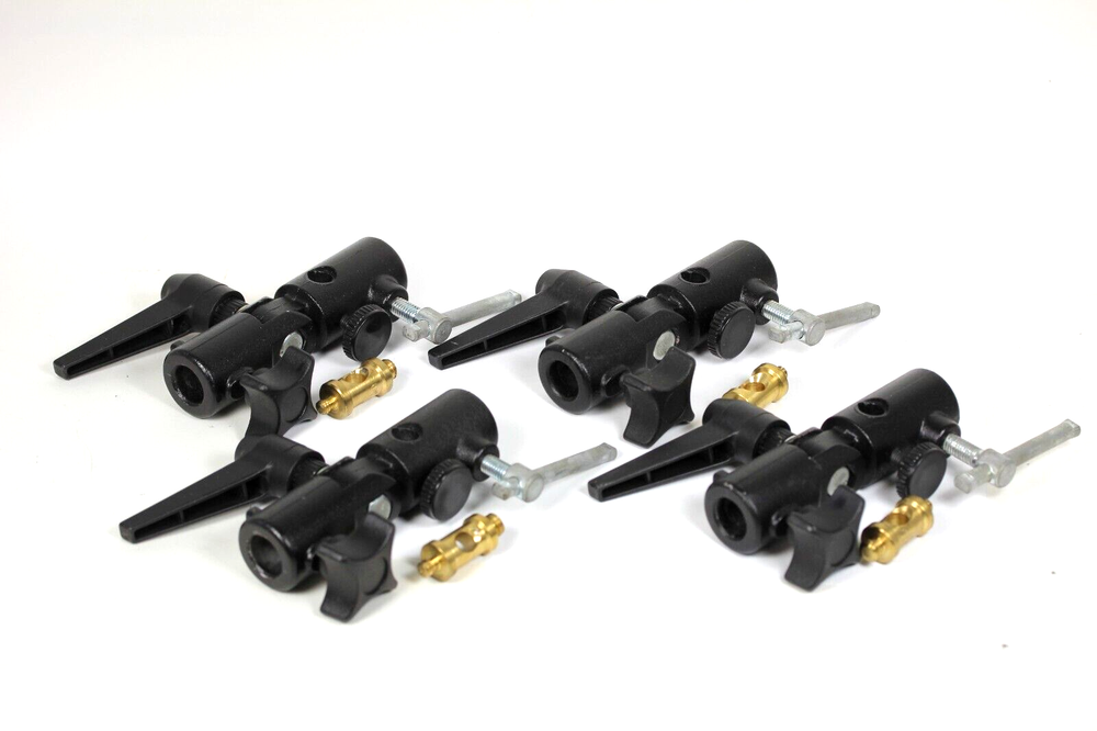 4 - Studio Strobe Light Stand Brackets with Umbrella Holder